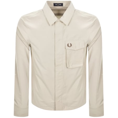Fred Perry ベージュ Zip-Through Overshirt Twill Zip-Through Overshirt - Warm Stone | | Fred Perry UK